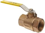 Apollo 70-100 Series Bronze Ball Valve, Two Piece, Inline, Lever Handle With Nut, 2" NPT Female