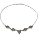 Rose Quartz Gemstone Silver Necklace 17.5 inches (gnklcs276nklc)