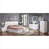 Pure Bedroom Set in Glossy White Size: Queen Bedroom Set