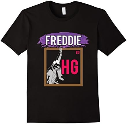Men's Freddie HG Chemistry Pun Queen Band Lovers Element Tee Shirt Medium Black