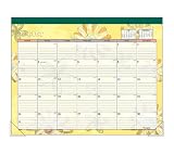 Visual Organizer Recycled Flowers Monthly Desk Pad, 22-Inch x 17-Inch, Design, 2011/2012 (5035-A1)