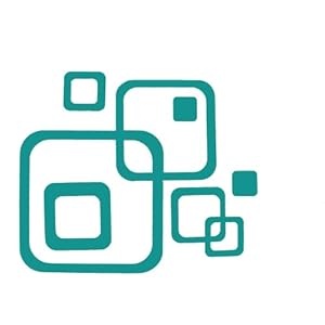 Turquoise R/ Squares Geo Shapes Mod Wall Vinyl Stickers