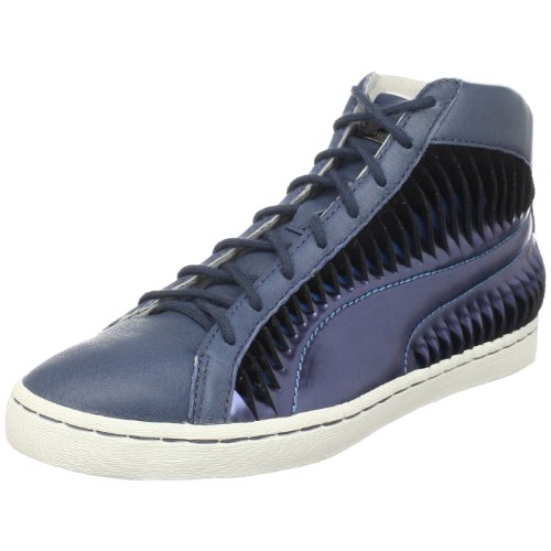 Alexander McQueen by PUMA Black Label Women’s AMQ Entwine Mid-Cut Sneaker,Dark Denim-Faience,38 EU (US Women’s 7 B)