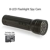 8-LED Flaslight Mini DVR Camera - Features Flashlight w/Built-in Video Came ....