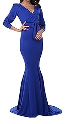 Polyester Long Sleeves Wrap Winter Floor Length Mermaid Evening Dress/Maxi Dress 
