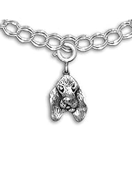 Sterling Silver Basset Hound Charm for Charm Bracelet by The Magic Zoo