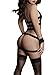 FasiCat Sexy Banded Lingerie Bondage Dress Lace Mesh Teddy with Strap and Chain, Black, One Size