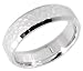 14K. White Gold Hammered Design Comfort Fit Wedding Band Ring