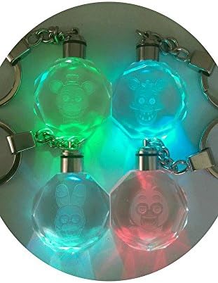 HeyFun® 4pcs Five Nights at Freddy's Inspired Toys Crystal Charms Keychains Lighting Twinkle