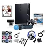 Sony Playstation 3 320GB Move "Super Bundle"- Wheel, Dance Pad, Cables, and ....