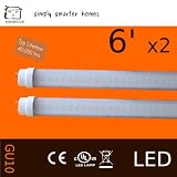29W, T10, 6ft, neutral white, pack of 2