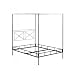 Campaign Canopy Bed- Open W/ Finial Options By Charles P. Rogers - Full Canopy Bed Open Footboard