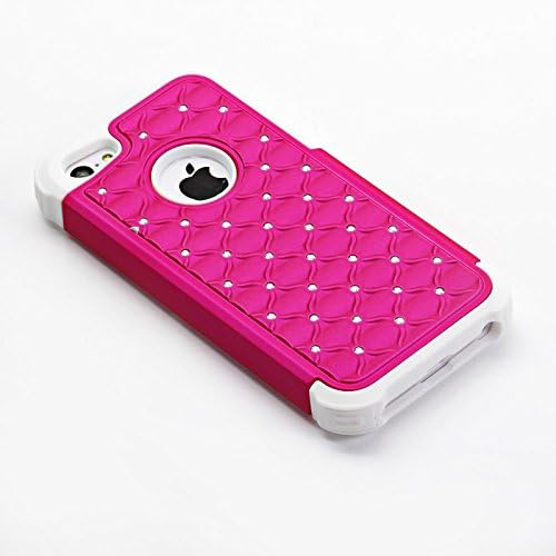 (TRAIT)Rose&White SkyStar 2in1 Hybrid Case Snap on Cases For iphone 5c Covers For iphone5c Protective Skin Shell