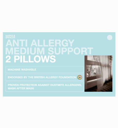 2 Medium Support Anti-Allergy Pillows