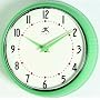 Infinity Instruments Retro Round Metal Wall Clock, Green