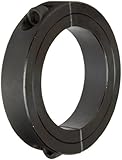Climax Metal 2C-112 Steel Two-Piece Clamping Collar, Black Oxide Plating, 1-1/8" Bore Size, 1-7/8" OD, With 1/4-28 x 3/4 Set Screw