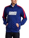 NFL Men's New York Giants Tailgate Time Track Adult Long Sleeve Full Zip Track Jacket (Deep Royal/Athletic Red, X-Large)