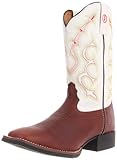 Tony Lama Boots Women's Beige Mustang RR2111L Boot,Beige Mustang/White Baron Calf,8 B US