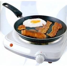 Lloytron E833WH Single Hot Plate Hotplate Compact Portable White