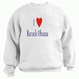 I love/Heart Barack Obama Adult Sweatshirt (Crewneck) Various Colors