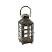 16" Mission Style Weathered Black Pillar Candle Lantern