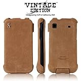 SGP ギャラクシー S ケース Vintage 【 BROWN 】 本革 フリップタイプ for Samsung Galaxy S  (SHW M110S)
