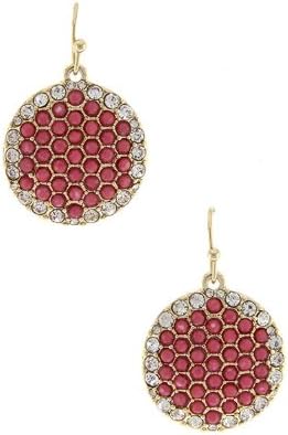 VICTORIA KORS SWEET DOTTY DANGLE EARRINGS (Coral)
