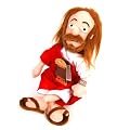 Jesus Stofftier - "kleine Denker"-Puppe