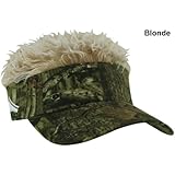 Flair Hair Men's Camo Adjustable Velcro Visor With Hair