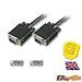 Electronics : Ex-Pro Premium Black SVGA VGA Plug - Plug (P-P) Male to Male Monitor / Projectors / LCD Cable HD15 Pin Cable Lead - 15m