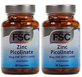 ZINC PICOLINATE WITH COPPER 30mg X 90 VEGICAPS FSC DOUBLE PACK 180 CAPSULES