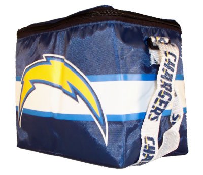 San Diego Chargers Lunch Bag: 6 Pack Zipper Cooler