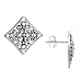 Sterling Silver Filagree Square Post Earrings