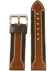 Watch Band Genuine Leather Strap Thick for Sports Watches 20mm