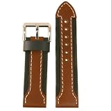 Watch Band Genuine Leather Strap Thick for Sports Watches 24mm