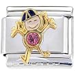 Crystal Gem Boy October Birthstone Italian Charm