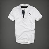 アバクロ Abercrombie＆Fitch 正規品 メンズ半袖ヘンリーネックTシャツ ホワイト XXL 並行輸入品