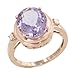 10k Pink Gold Rose-de-France Amethyst Ring with title=