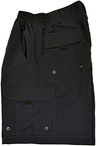 Bluewater Beach Men's Quickdry 9 Pocket Cargo Short (38, Navy)