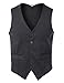 LE3NO Mens Tailored Button Down Vest with Stretch