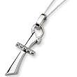 Sterling Silver Diamond Cross Pendant with 20" Chain