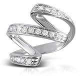 Forzieri 18K White Gold & Diamonds Twisting Ring