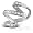 Forzieri 18K White Gold & Diamonds Twisting Ring USA 4 | UK H | IT 7