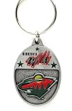 Minnesota Wild Hockey Pewter NHL Keychain
