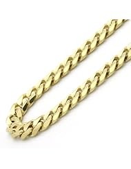 14K Gold 4.5mm Italian Concaved Curb Chain Necklaces ( Available Length 18", 20", 22", 24")