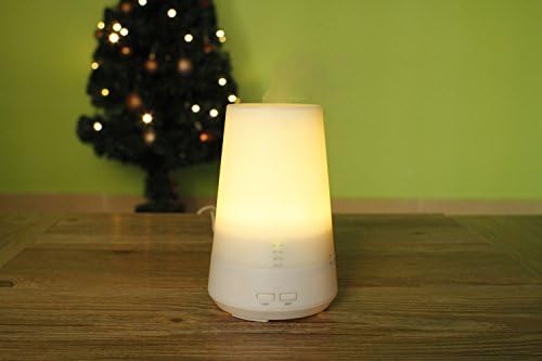 HWAY Portable Ultrasonic Aromatherapy Diffuser 100ml Aroma Humidifier- With 7 LED Color Changing Lights - 4 Timer Settings - Waterless Auto Shut-off
