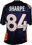 Shannon Sharpe Autographed/Hand Signed Denver Broncos Navy Prostyle Jersey
