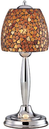 Table Lamp  Amber Mosaic Glass Shade - Musoke 