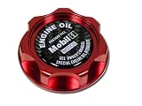 Mobil 1 Engine Oil Real Carbon Fiber Logo Emblem Oil Filler Cap in Red Billet Aluminum for Honda Acura JDM