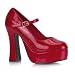 Pleaser Plateau High Heels Pumps 12 cm Lack rot